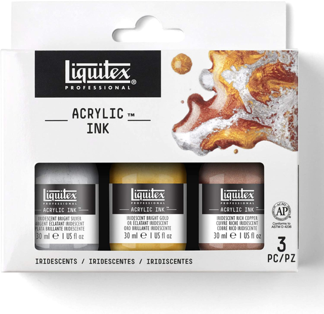 Liquitex Professional Acrylic Ink Iridescent Set, 3 colours - 3 x 30ml