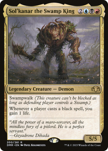 Sol'kanar the Swamp King [Dominaria Remastered]