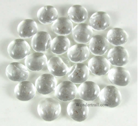Gaming Stones Crystal Clear Glass Stone (Qty 23-27) in 4" Tube