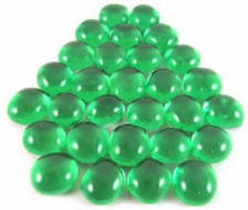 Gaming Stones Crystal Light Green Glass Stones (Qty 23-27) in 4" Tube