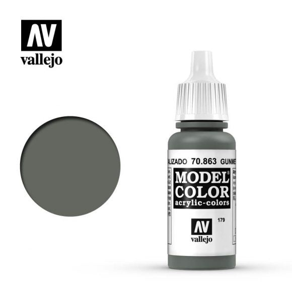 Vallejo Model Colour 70863 Metallic Gunmetal Grey 17 ml (179)