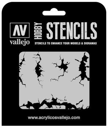 VALLEJO ST-TX001 1/35 CRACKED WALL STENCIL
