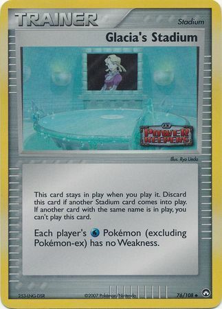 Glacia's Stadium (76/108) (Stamped) [EX: Power Keepers]