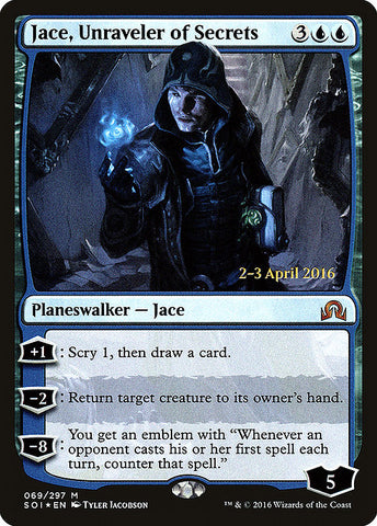 Jace, Unraveler of Secrets [Shadows over Innistrad Promos]