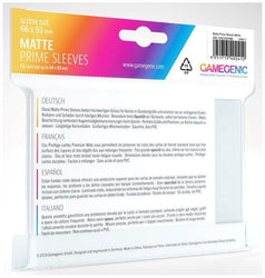 Gamegenic Matt Prime Card Sleeves White (66mm x 91mm) (100 Sleeves Per Pack)