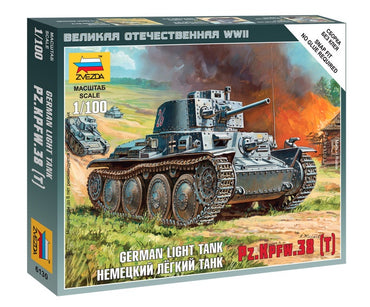 Zvezda 6130 1/100 German 38t Tank Plastic Model Kit