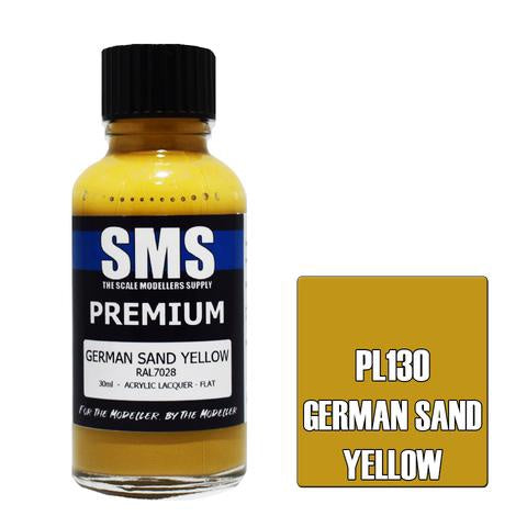 PL130 PREMIUM Acrylic Lacquer GERMAN SAND YELLOW RAL7028 (LATE WAR) 30ML