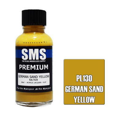 PL130 PREMIUM Acrylic Lacquer GERMAN SAND YELLOW RAL7028 (LATE WAR) 30ML