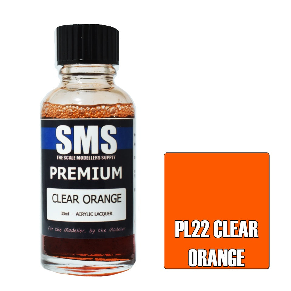 PL22 Premium Acrylic Lacquer CLEAR ORANGE 30ml