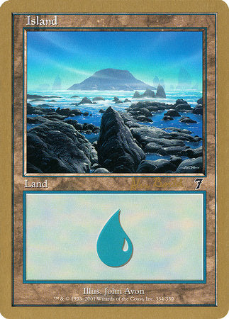 Island (334) - 2001 Antoine Ruel (7ED) [World Championship Decks 2001]