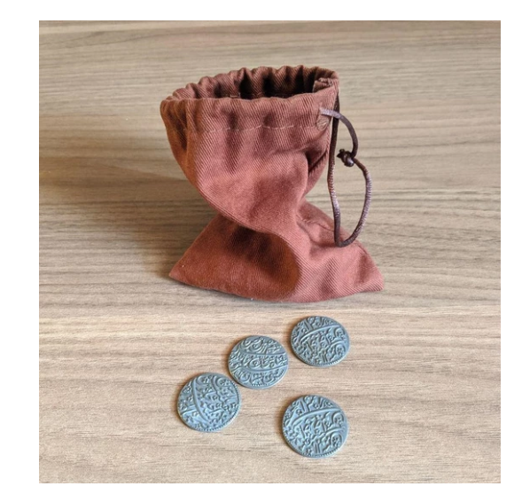 Kickstarter Pax Pamir Second Edition Metal Coins & Cloth Bag