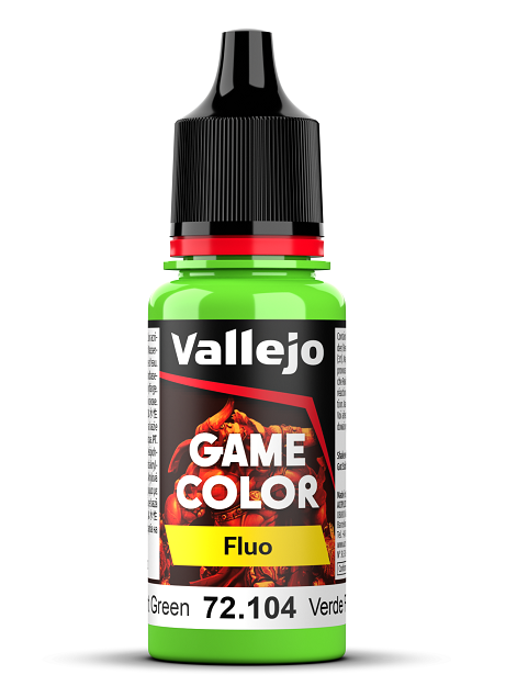 Vallejo 72104 Game Colour Fluorescent Green 18ml Acrylic Paint