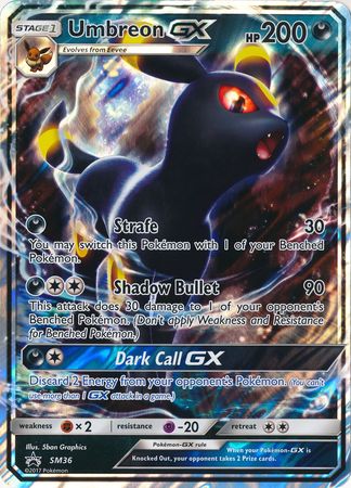 jumbo energy cards pokemon Umbreon GX (SM36) (Jumbo Card) [Sun & Moon: Black Star Promos]