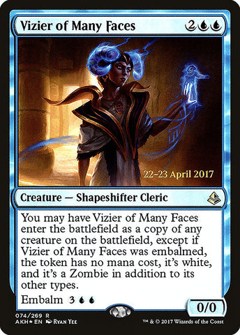 Vizier of Many Faces [Amonkhet Promos]