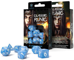 Classic Runic Dice Set - Glacier and White (set of 7)