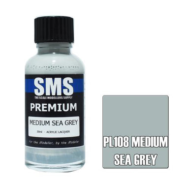 PL108 Premium Acrylic Lacquer MEDIUM SEA GREY 30ml