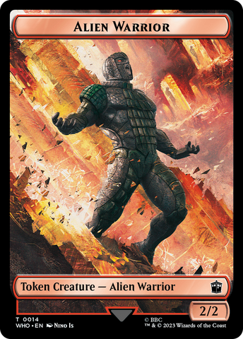 Soldier // Alien Warrior Double-Sided Token [Doctor Who Tokens]