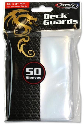 BCW Deck Protectors Standard Clear (66mm x 91mm) (50 Sleeves Per Pack)