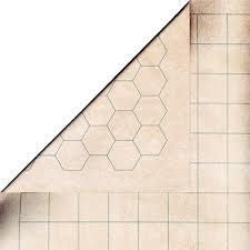 CHX 96246 Reversible Battlemat 1 Squares and 1 Hexes (23 1/2 x 26)