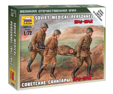 Zvezda 6152 1/72 Soviet Medical Personnel 1941-42 Plastic Model Kit