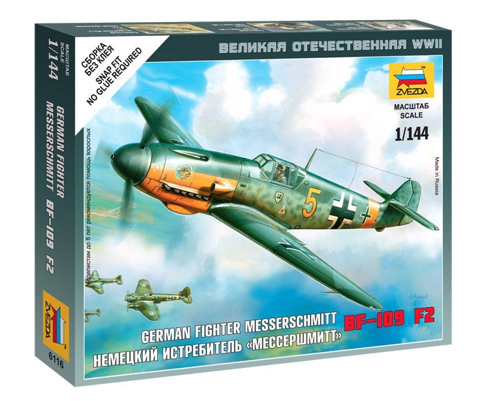 Zvezda 6116 1/144 Messerschmitt Bf 109F-2 Plastic Model Kit
