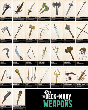 The Deck of Many - Weapons
