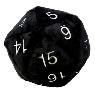 Ultra PRO Jumbo D20 Novelty Dice Plush in Black with Silver Numbering