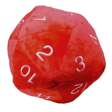 Ultra PRO Jumbo D20 Novelty Dice Plush in Red with White Numbering