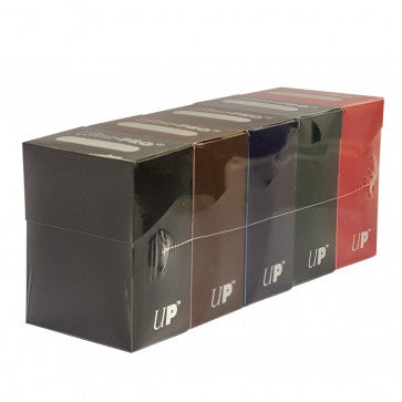 Ultra Pro Deck Box Bundle - 5 Dark Colors Blue, Green, Black, Red, Brown