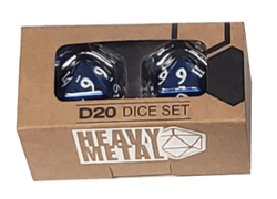 ULTRA PRO GAMING ACCESSORIES -Heavy Metal D20 2-Dice Set - Blue