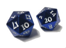 ULTRA PRO GAMING ACCESSORIES -Heavy Metal D20 2-Dice Set - Blue
