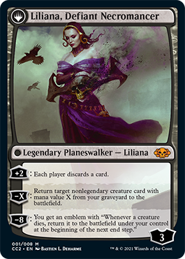 Liliana, Heretical Healer // Liliana, Defiant Necromancer [Commander Collection: Black]