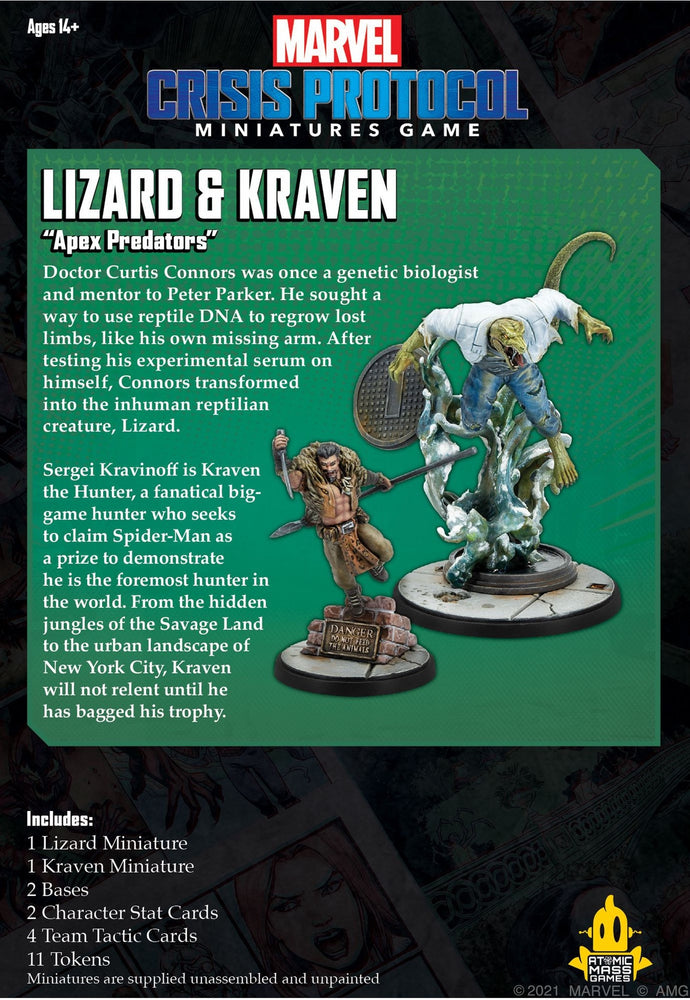 Marvel Crisis Protocol Lizard and Kraven
