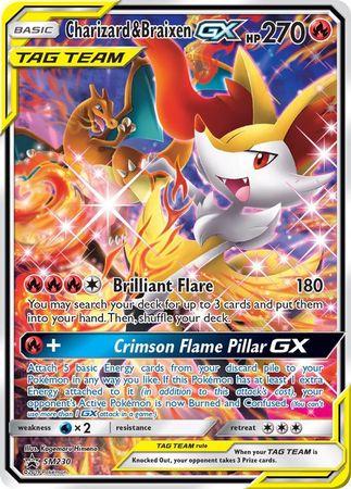 Charizard & Braixen GX (SM230) (Jumbo Card) [Sun & Moon: Black Star Promos]