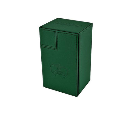Ultimate Guard Flip n Tray Deck Case 80+ Standard Size XenoSkin Green Deck Box