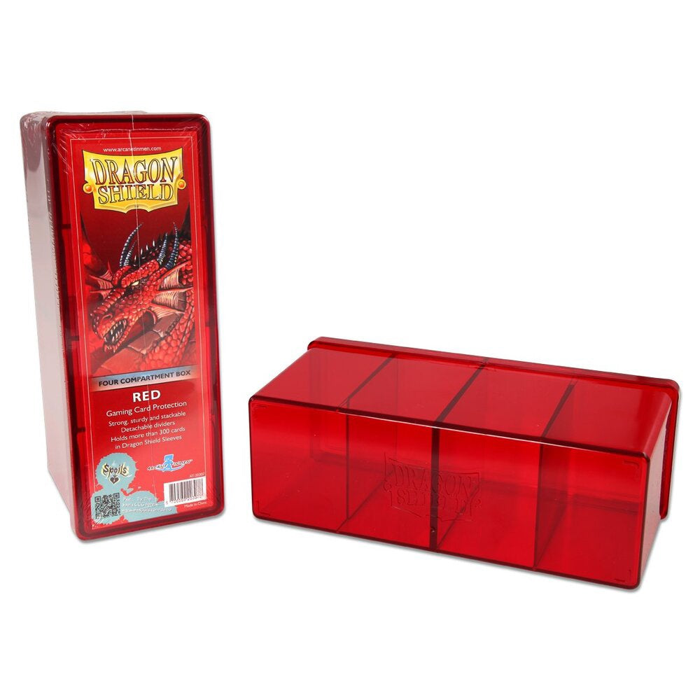 Storage Box - Dragon Shield - Four Compartments - Red
