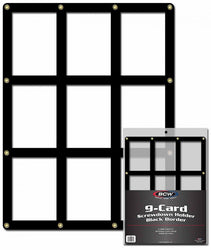 BCW Screwdown Holder 9 Card Black Border