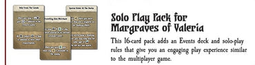 Kickstarter Margraves of Valeria Solo Player Pack