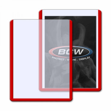 BCW Toploader Card Holder Border Red (3" x 4") (25 Holders Per Pack)
