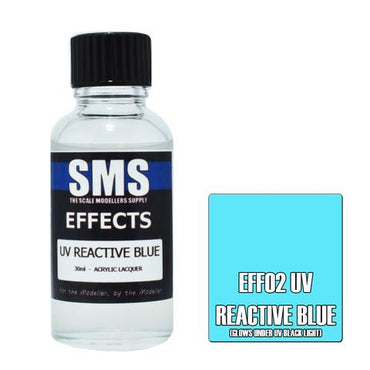 EF02 Effects Acrylic Lacquer UV REACTIVE BLUE 30ml