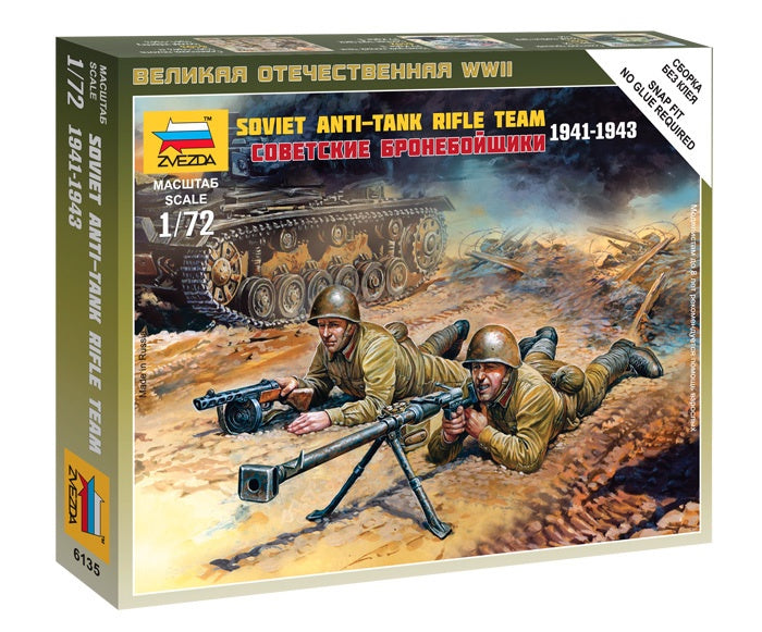 Zvezda 6135 1/72 Soviet Anti-Tank team Plastic Model Kit