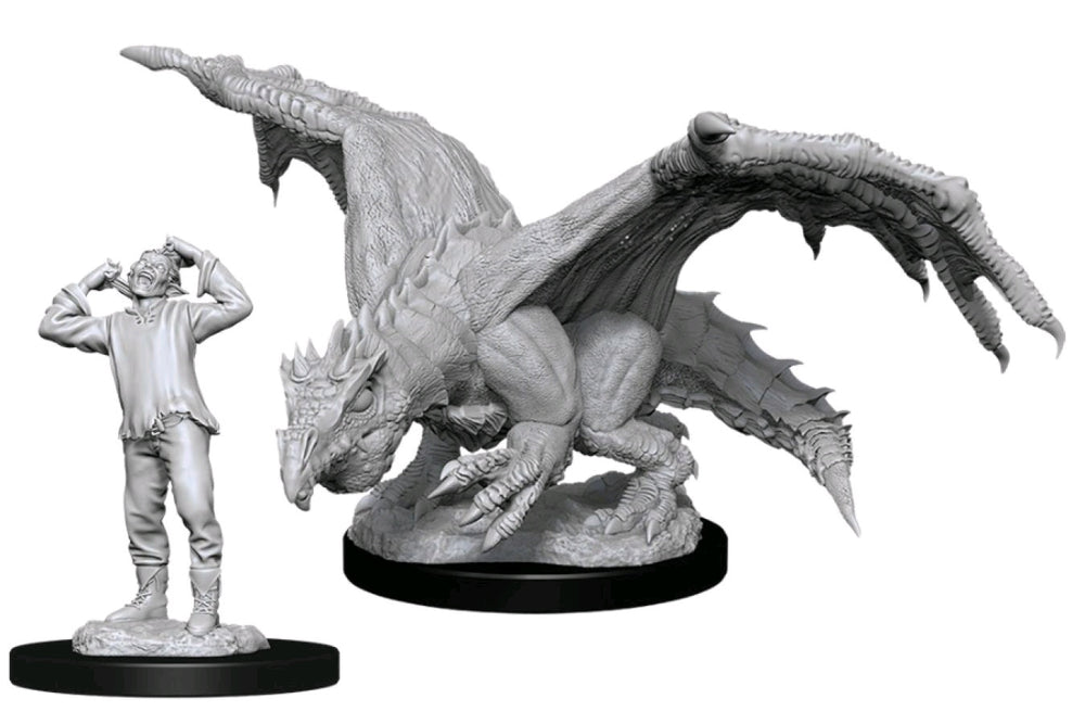 Dungeons & Dragons - Nolzur’s Marvelous Unpainted Minis: Green Dragon Wyrmling & Elf