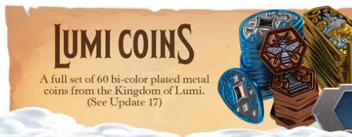 Kickstarter Merchants of the Dark Road Lumi Coins