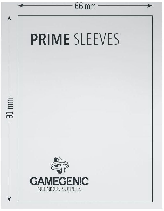 Gamegenic Prime Card Sleeves Black (66mm x 91mm) (100 Sleeves Per Pack)