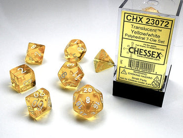 Chessex Polyhedral 7-Die Set Translucent Yellow/White