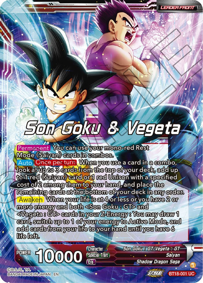 Son Goku & Vegeta // SS4 Son Goku & SS4 Vegeta, In It Together (BT18-001) [Dawn of the Z-Legends Prerelease Promos]