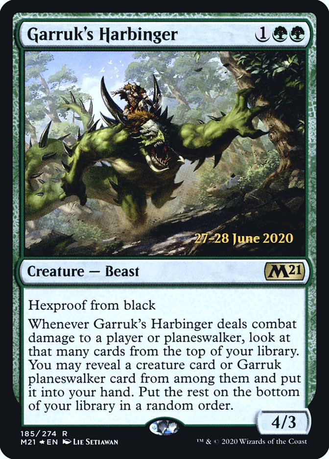 Garruk's Harbinger [Core Set 2021 Prerelease Promos]