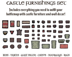 Tabletop Tokens - Castle Furniture Set