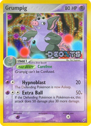 Grumpig (32/107) (Stamped) [EX: Deoxys]