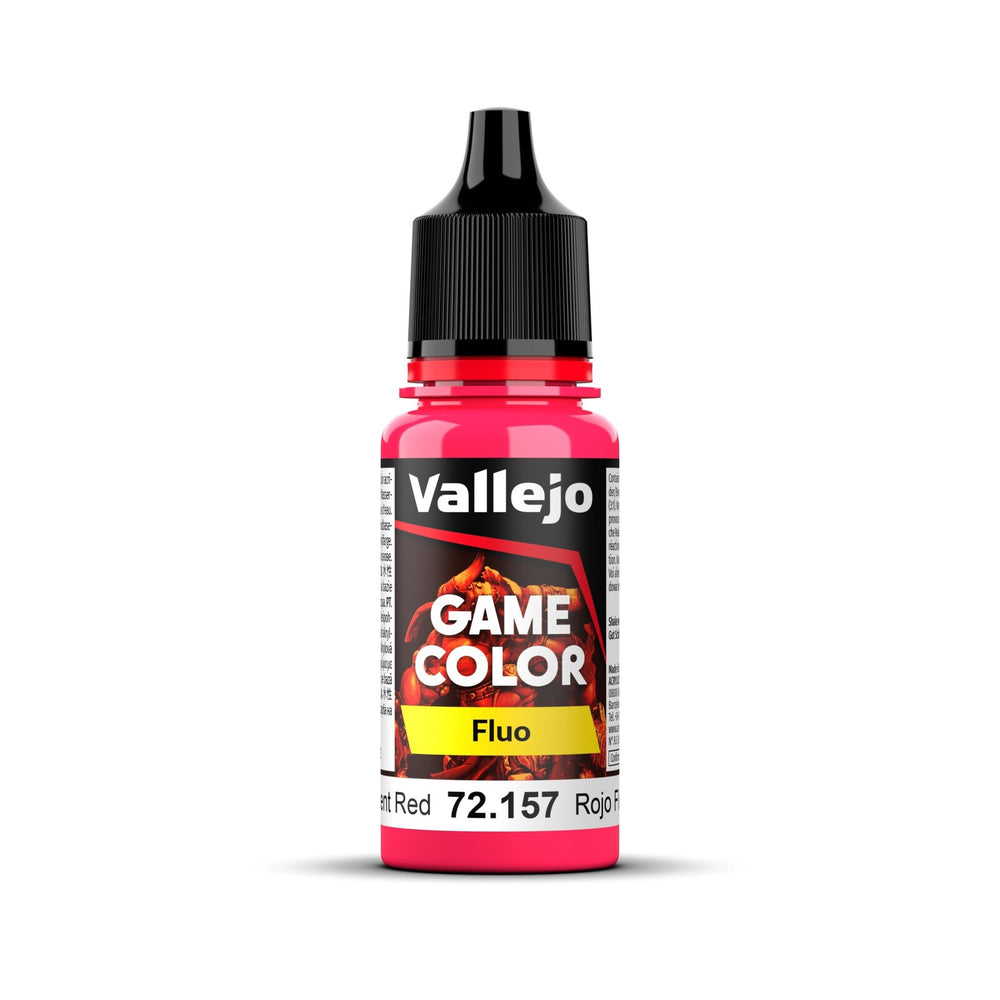 Vallejo 72157 Game Colour Fluorescent Red 18ml Acrylic Paint